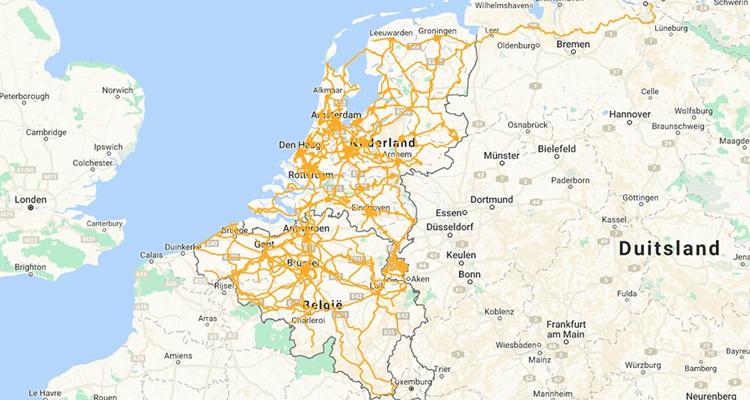 Dekking glasvezelnetwerk Eurofiber